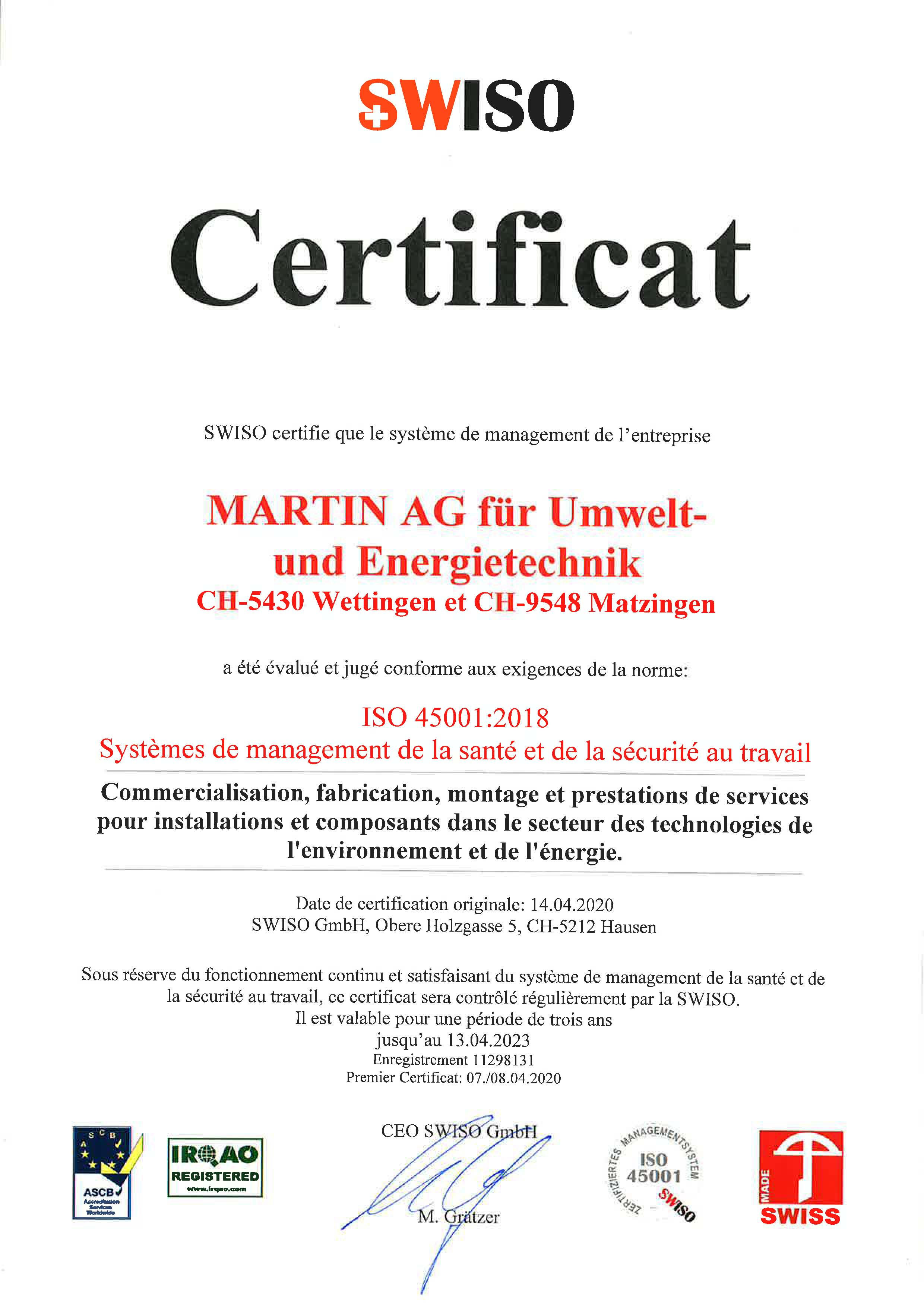 Martin Ag Rost MARTIN AG